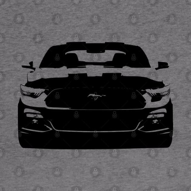 Mustang 5.0 Black 2016 Front View by CharlieCreator